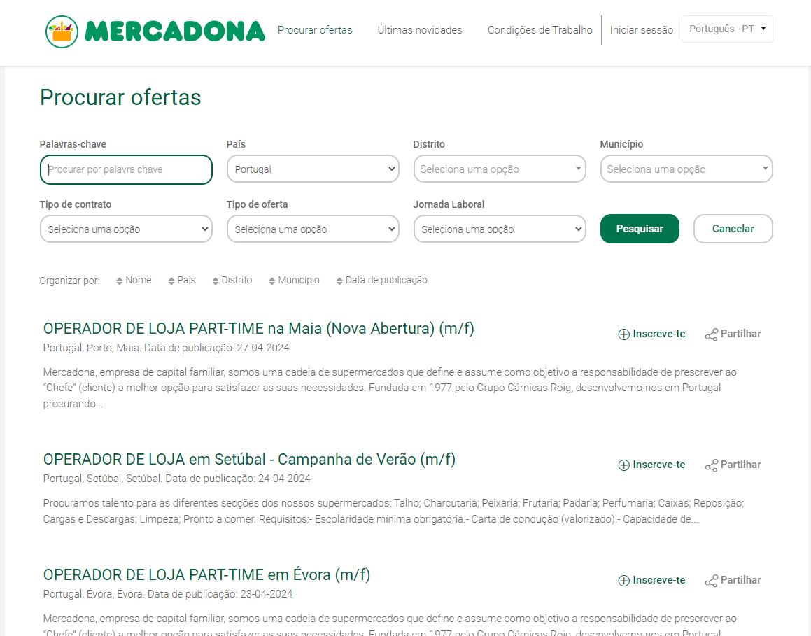 Siga estas etapas simples para confirmar sua vaga na Mercadona